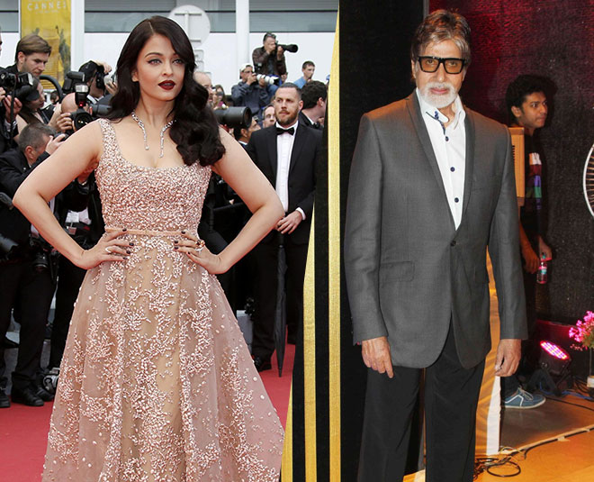 Beige gown में ऐश्वर्या और पैंट-सूट में अमिताभ Amitabh and aish fashion inside